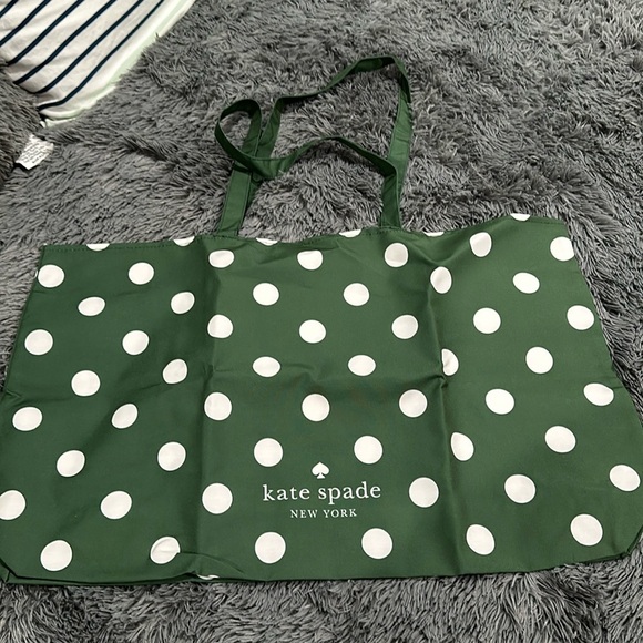 Kate Spade ♠️ Green Polka Dot tote bag - Picture 1 of 3